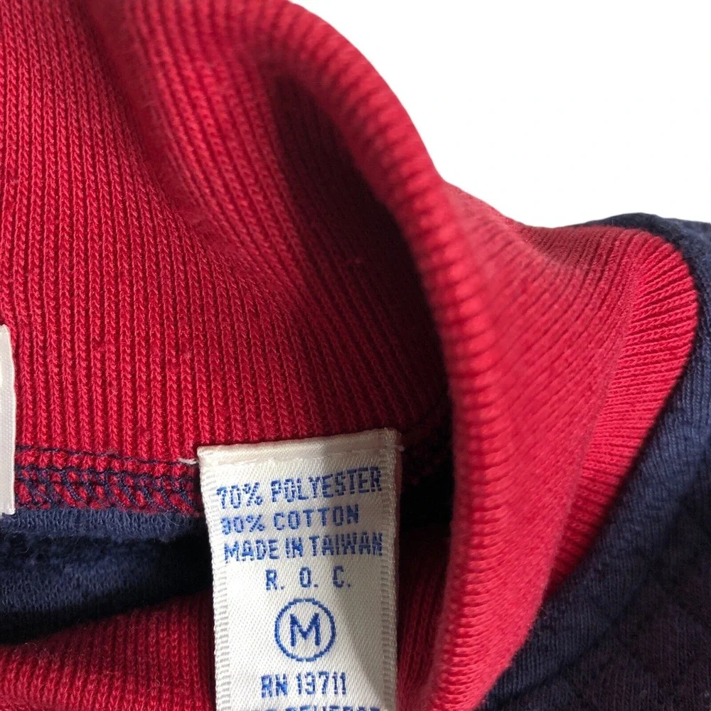 Vintage 80s Pacer Bomber Sweater Jacket Mens M Colorblock Varsity‎ Snap Front